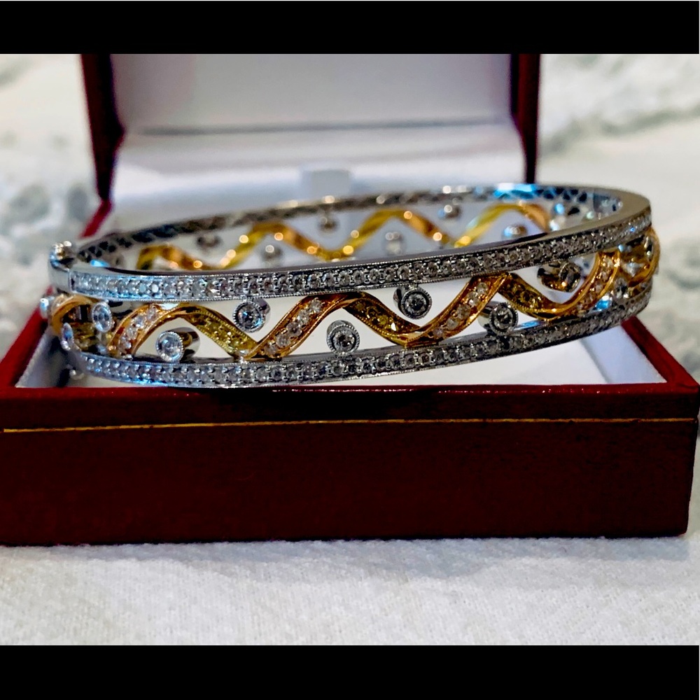 Simon G Tricolor Bangle Bracelet